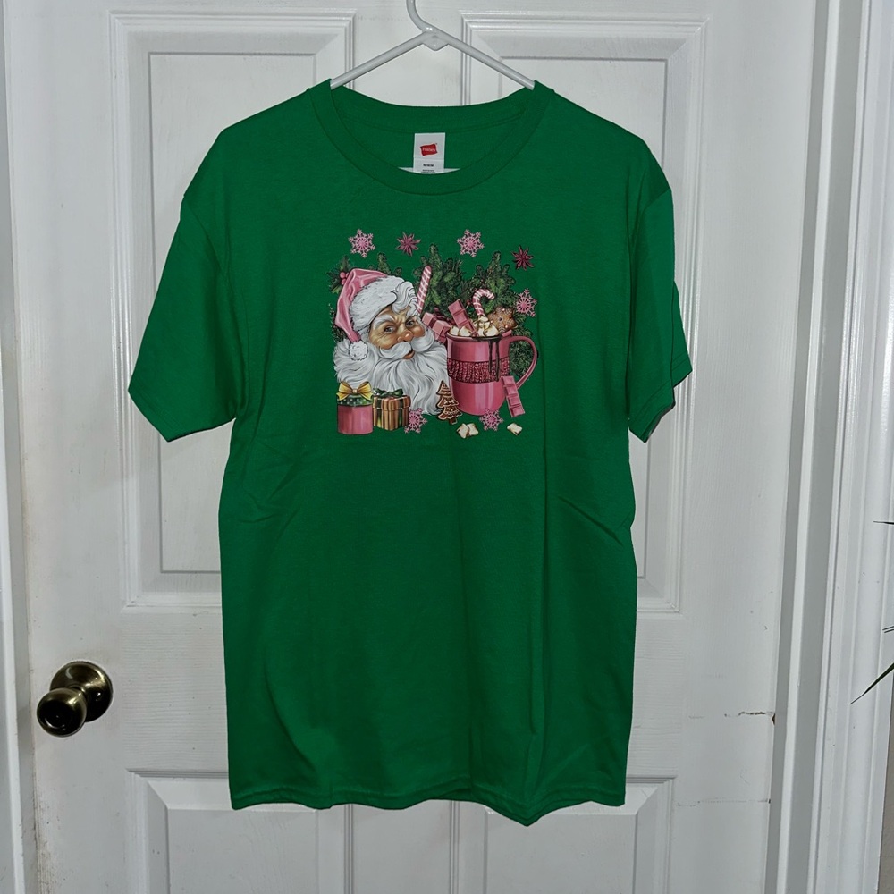 NWOT Handcrafted Santa Claus Shirt Medium